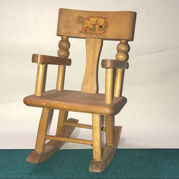 STROMBECKER Accents Strombecker Rocking Chair Wooden Doll Furniture